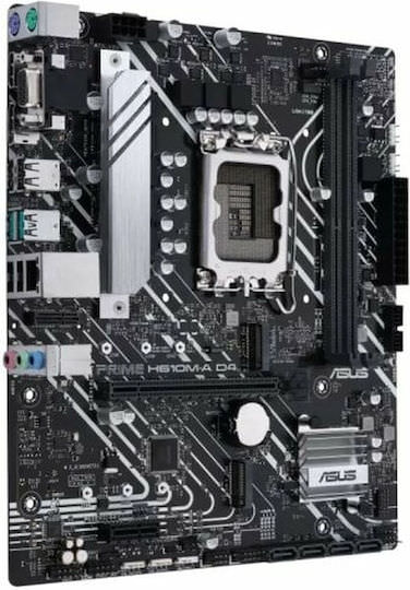 Asus Prime H610M-A D4-CSM Motherboard Micro ATX με Intel 1700 Socket 90MB19P0-M0EAYC - Image 1