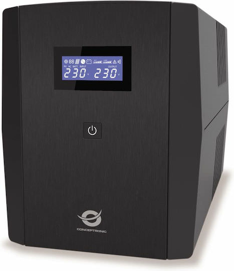 Conceptronic ZEUS08EM UPS Line-Interactive 1500VA 900W με 2 Πρίζες - Image 1