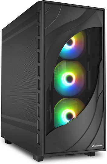 Sharkoon Rebel C80M RGB Gaming Midi Tower Κουτί Υπολογιστή Μαύρο - Image 1