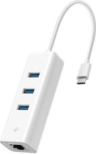 TP-LINK USB 2.0 Hub 3 Θυρών με σύνδεση USB-A / Ethernet - Image 1