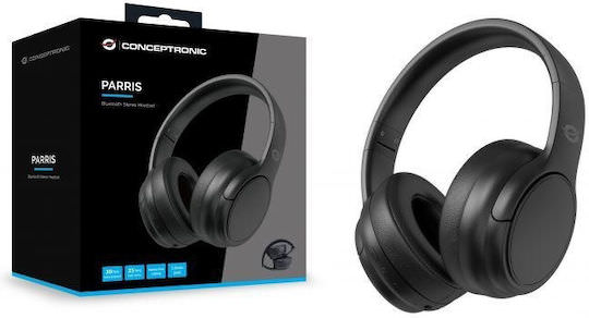 Conceptronic Ασύρματα / Ενσύρματα On Ear Ακουστικά με 30 ώρες Λειτουργίας Μαύρα - Image 1