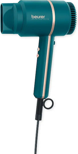 Hair Dryer Beurer Hc 35 Ocean Compact Hair Dryer 2000 W Nozzle Attachment Ion Function Led Display 3 Heat Settings 3 Blower Settings Cold Air - Image 1