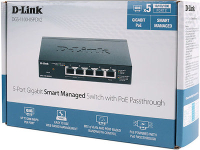 D-Link DGS-1100-05PD v2 Managed L2 PoE Switch με 5 Θύρες Gigabit (1Gbps) Ethernet - Image 4