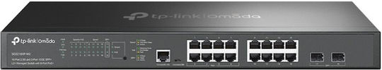 TP-LINK Omada SG3218XP-M2 v1 Managed L2 PoE+ Switch με 16 Θύρες Gigabit (1Gbps) Ethernet και 2 SFP Θύρες - Image 1
