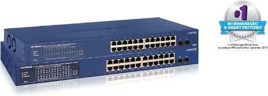 NetGear GS724TPP Unmanaged Switch με 24 Θύρες Gigabit (1Gbps) Ethernet και 2 SFP Θύρες - Image 1