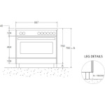 La Germania Κουζίνα 117lt με Επαγωγικές Εστίες Π89.6εκ. Inox - Image 2