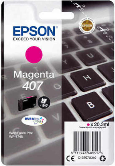 Epson 407 Γνήσιο Μελάνι Εκτυπωτή InkJet Ματζέντα (C13T07U340) - Image 1