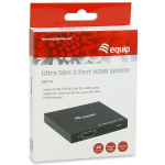 Equip HDMI 1.4 2 Port Ultra Slim 4K / 30Hz HDMI Splitter 332715 - Image 3