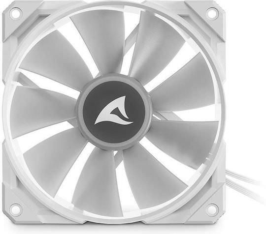 Sharkoon Rebel F50 Case Fan 120mm με RGB Φωτισμό και Σύνδεση 4-Pin PWM Λευκό - Image 1