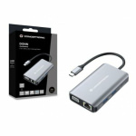 Conceptronic USB-C Docking Station με HDMI 4K PD Ethernet και σύνδεση 2 Οθονών Γκρι (DONN21G) - Image 3
