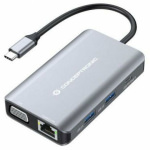 Conceptronic USB-C Docking Station με HDMI 4K PD Ethernet και σύνδεση 2 Οθονών Γκρι (DONN21G)