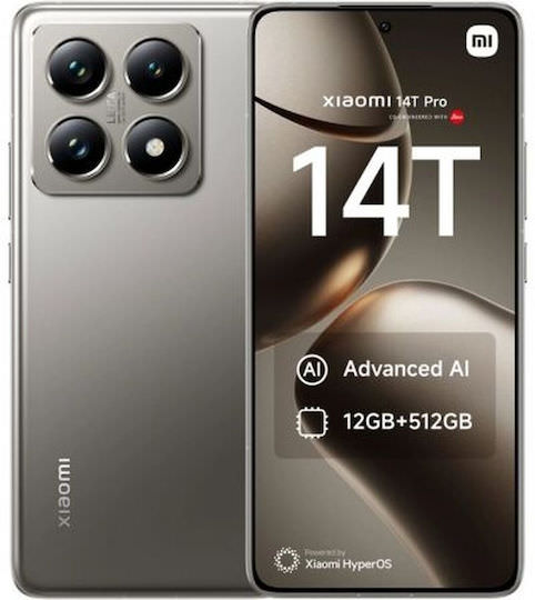 Xiaomi 14T Pro 5G Dual SIM (12/512GB) Titan Grey - Image 1