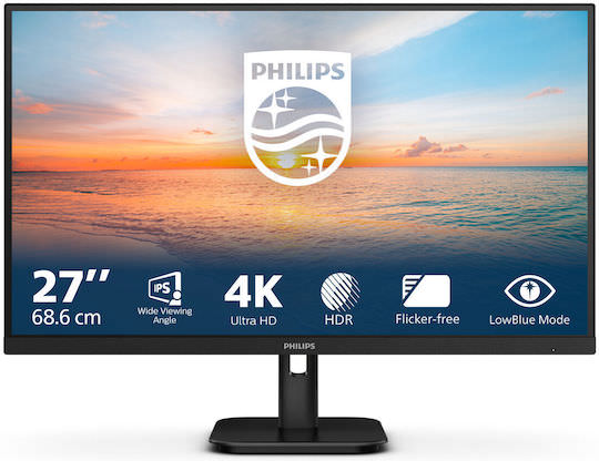 Philips E-Line 27E1N1800A IPS HDR Monitor 27" 4K 3840x2160 με Χρόνο Απόκρισης 4ms GTG - Image 1