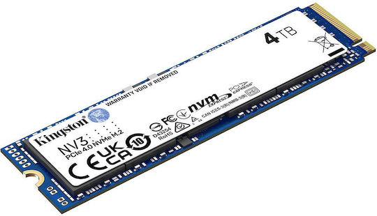Kingston Nv3 SSD 4TB M.2 NVMe PCI Express 4.0 - Image 1