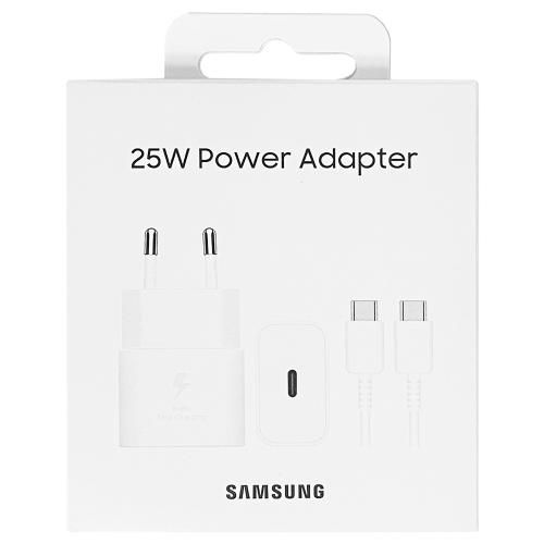 Samsung Φορτιστής με Θύρα USB-C και Καλώδιο USB-C - USB-C 25W Power Delivery Λευκός (EP-T2510X) - Image 1