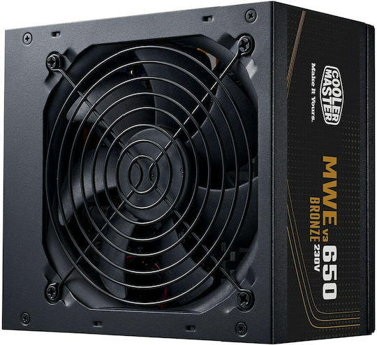 CoolerMaster MWE 650 Bronze V3 650W Μαύρο Τροφοδοτικό Υπολογιστή Full Wired 80 Plus Bronze - Image 1