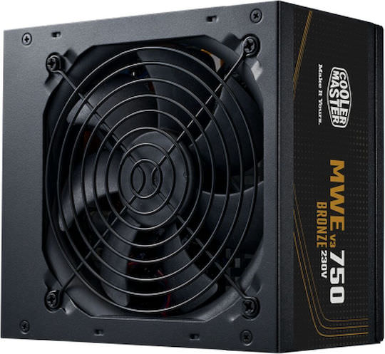 CoolerMaster MWE 750 Bronze v3 750W Μαύρο Τροφοδοτικό Υπολογιστή Full Wired 80 Plus Bronze - Image 1