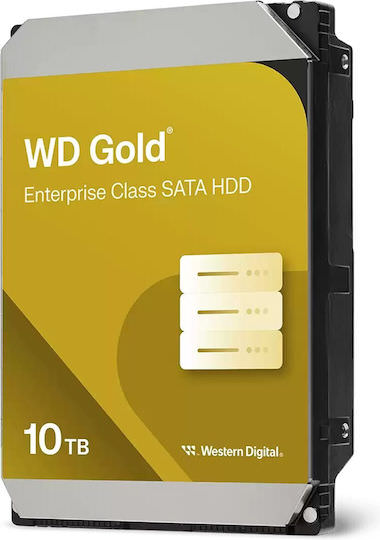 Western Digital Gold Enterprise Class 10TB HDD Σκληρός Δίσκος 3.5" SATA III 7200rpm με 512MB Cache για Server - Image 1