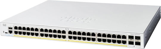 Cisco Catalyst 1300 Managed L2 / L3 PoE+ Switch με 48 Θύρες Gigabit (1Gbps) Ethernet και 4 SFP Θύρες - Image 1