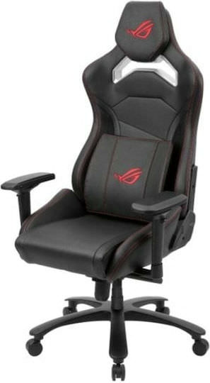 Asus ROG Chariot X Core Καρέκλα Gaming Δερματίνης με Ρυθμιζόμενα Μπράτσα και RGB Φωτισμό Black/Red - Image 1