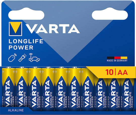 Varta Longlife Power Αλκαλικές Μπαταρίες AA 1.5V 10τμχ - Image 1