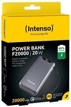 Intenso F20000 Power Bank 20000mAh με Θύρα USB-A και Θύρα USB-C Power Delivery / Quick Charge 3.0 Γκρι - Image 1