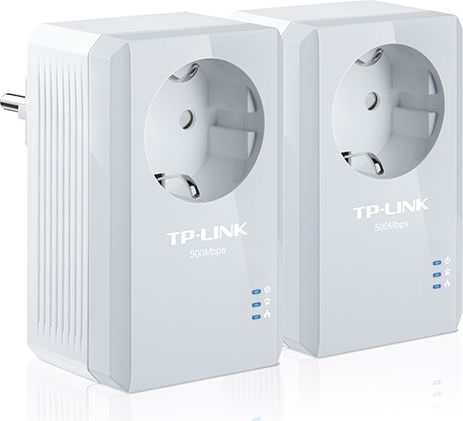 TP-LINK TL-PA4010P KIT v6 Powerline Διπλό για Ενσύρματη Σύνδεση με Passthrough Πρίζα και Θύρα Ethernet - Image 1
