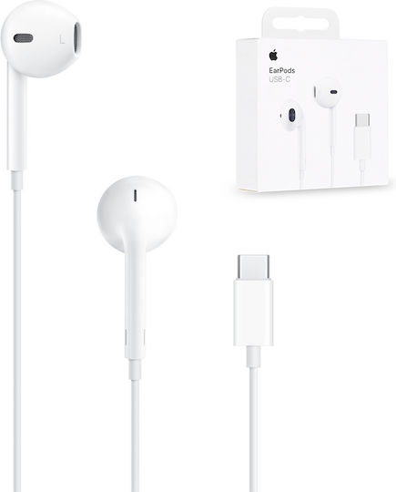 Apple Earpods MYQY3 Handsfree Ακουστικά με Βύσμα USB-C Λευκό - Image 1