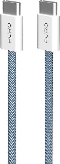 Puro USB 2.0 Cable USB-C male - USB-C 60W Μπλε 1.5m - Image 1