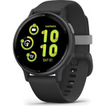 Garmin Vivoactive 5 Aluminium 42mm Αδιάβροχο Smartwatch με Παλμογράφο (Slate Bezel With Black Silicone Band)