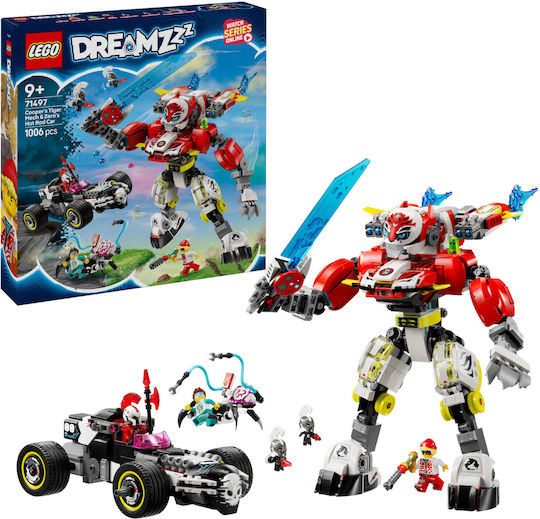 LEGO DREAMZzz Cooper's Tiger Mech & Zero's Hot Rod Car για 9+ Ετών 1006τμχ - Image 1