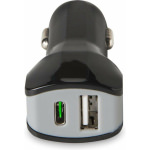 Celly Φορτιστής Αυτοκινήτου 17W 3.4A με Θύρες: 1xUSB 1xType-C μαζί με Καλώδιο Type-C Μαύρος - Image 2