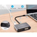 Conceptronic USB-C Docking Station με HDMI 4K PD Γκρι (DONN16G) - Image 4