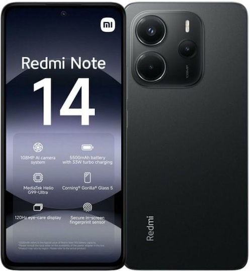 Xiaomi Redmi Note 14 NFC 5G Dual SIM (8/256GB) Midnight Black - Image 1