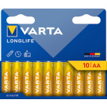 Varta Longlife Αλκαλικές Μπαταρίες AA 1.5V 10τμχ