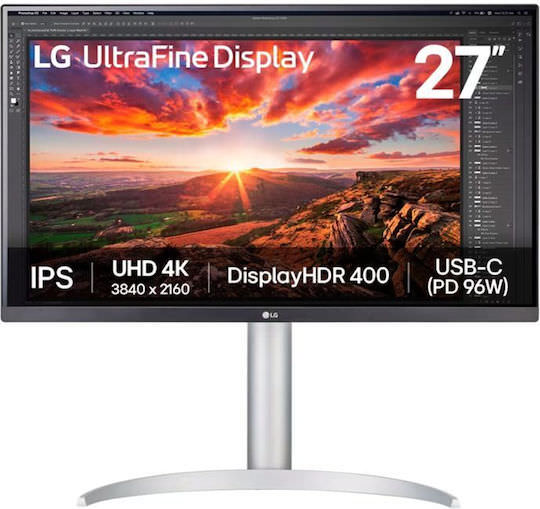 LG 27UP850K-W IPS HDR Monitor 27" 4K 3840x2160 με Χρόνο Απόκρισης 4ms GTG - Image 1