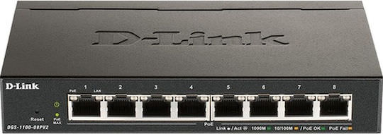 D-Link DGS-1100-08PV2 Managed L2 PoE+ Switch με 8 Θύρες Ethernet - Image 1