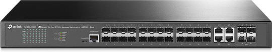 TP-LINK TL-SG3428XF V1 Managed L2 Switch με 4 Θύρες Gigabit (1Gbps) Ethernet και 20 SFP Θύρες - Image 1