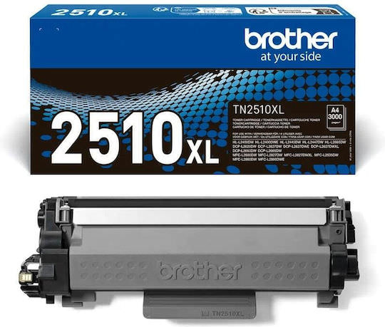 Brother TN-2510XL Γνήσιο Toner Laser Εκτυπωτή Μαύρο 3000 Σελίδων - Image 1