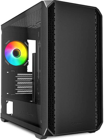 Sharkoon MK2 RGB Gaming Micro Tower Κουτί Υπολογιστή με Πλαϊνό Παράθυρο Μαύρο - Image 1