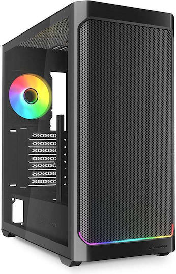 Sharkoon AK4W RGB Strip Gaming Midi Tower Κουτί Υπολογιστή με Πλαϊνό Παράθυρο Μαύρο - Image 1