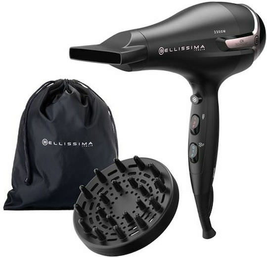Bellissima K9 2500 Asciuga Capelli 2300 W Nero, Rosa - Image 1