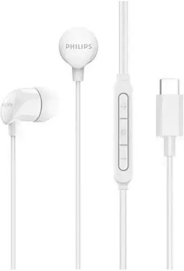 Philips TAE2146WT/00 In-ear Handsfree Ακουστικά με Βύσμα USB-C Λευκό - Image 1