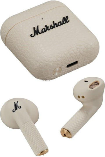 Marshall Minor IV Earbud Bluetooth Handsfree Ακουστικά με Αντοχή στον Ιδρώτα και Θήκη Φόρτισης Cream - Image 1