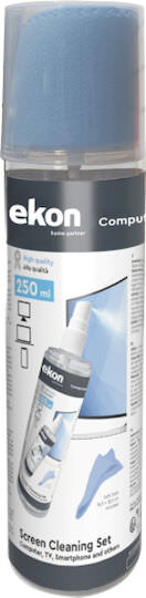 Ekon By Sbs Cleaning Screen Spray Microfiber Cloth 250ml - Image 1