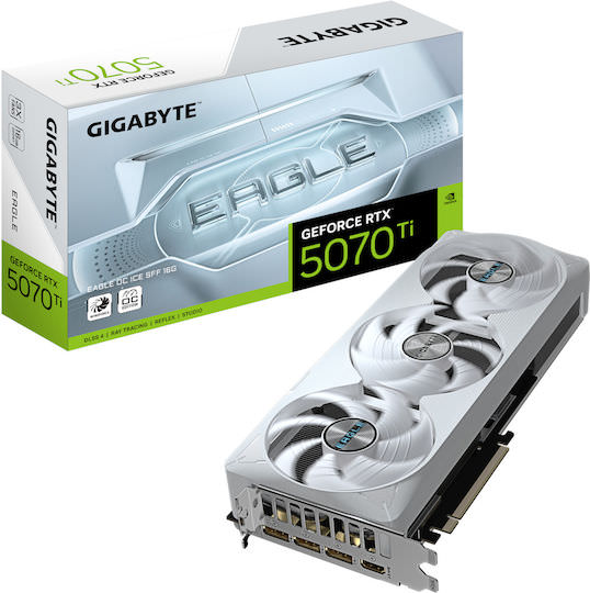 Gigabyte GeForce RTX 5070 Ti 16GB GDDR7 Eagle OC Ice SFF Κάρτα Γραφικών - Image 1