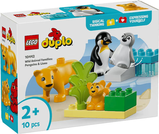 LEGO Duplo Wild Animal Families: Penguins & Lions για 2+ Ετών 10τμχ - Image 1
