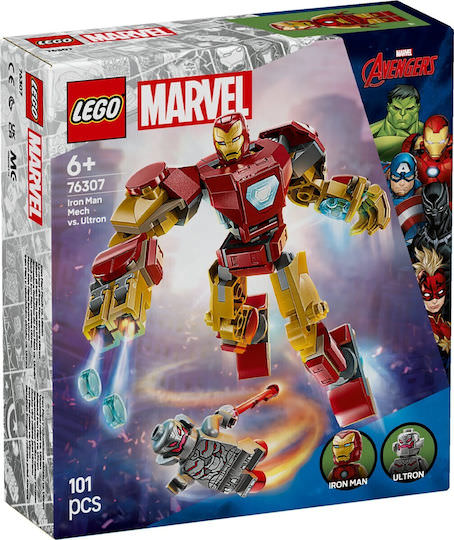 LEGO Marvel Iron Man Mech vs. Ultron για 6+ Ετών 101τμχ - Image 1