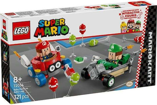 LEGO Super Mario Mario Kart Baby Mario vs. Baby Luigi για 8+ Ετών 321τμχ - Image 1