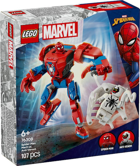 LEGO Spider-Man Spider-Man Mech vs. Anti-Venom για 6+ Ετών 107τμχ - Image 1